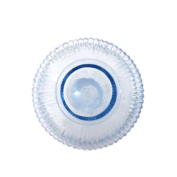 Perfume Bottle Made in Japan Round Ribbed Tulip Stopper 2.5 Inch EMPTY - Picture 11 of 13